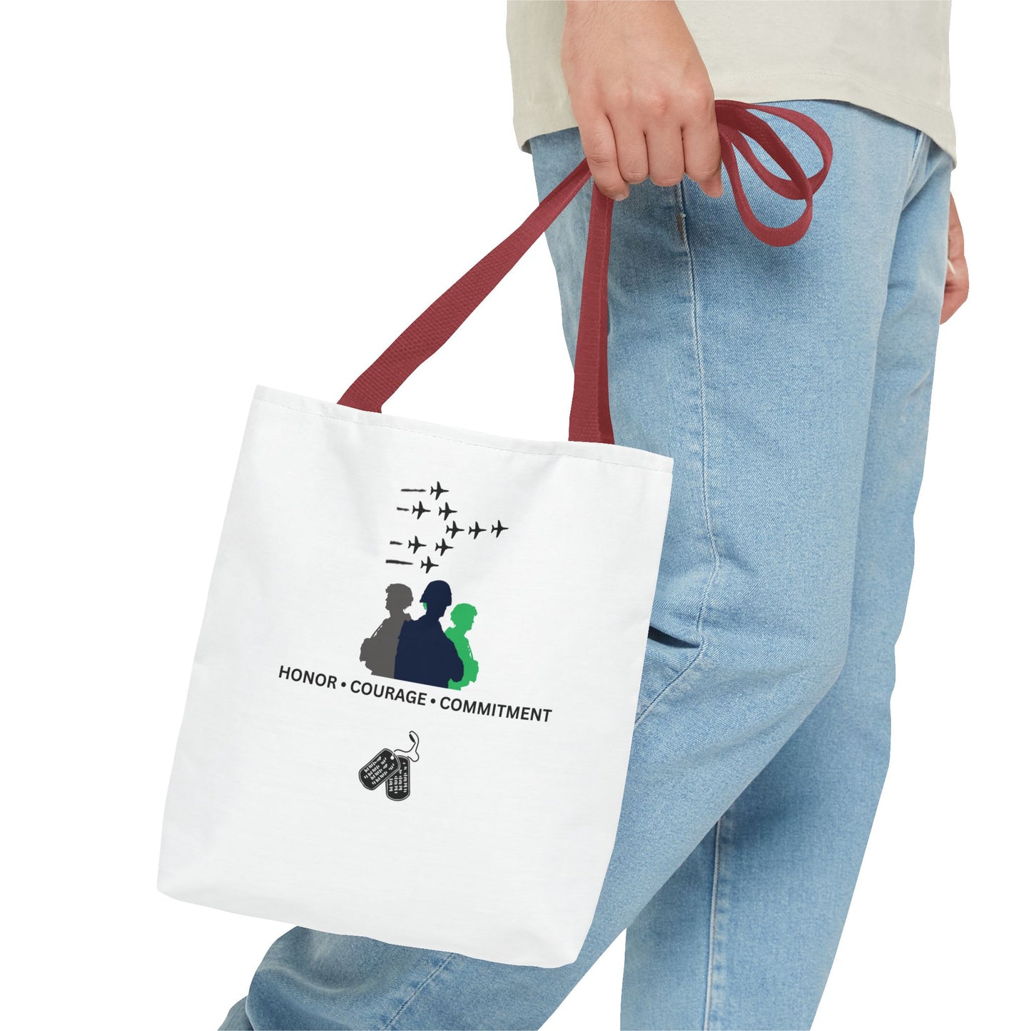 Honor Courage Commitment Tote Bag