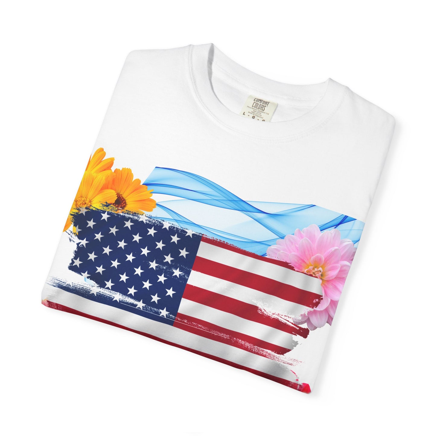 Patriotic Floral Unisex T-Shirt