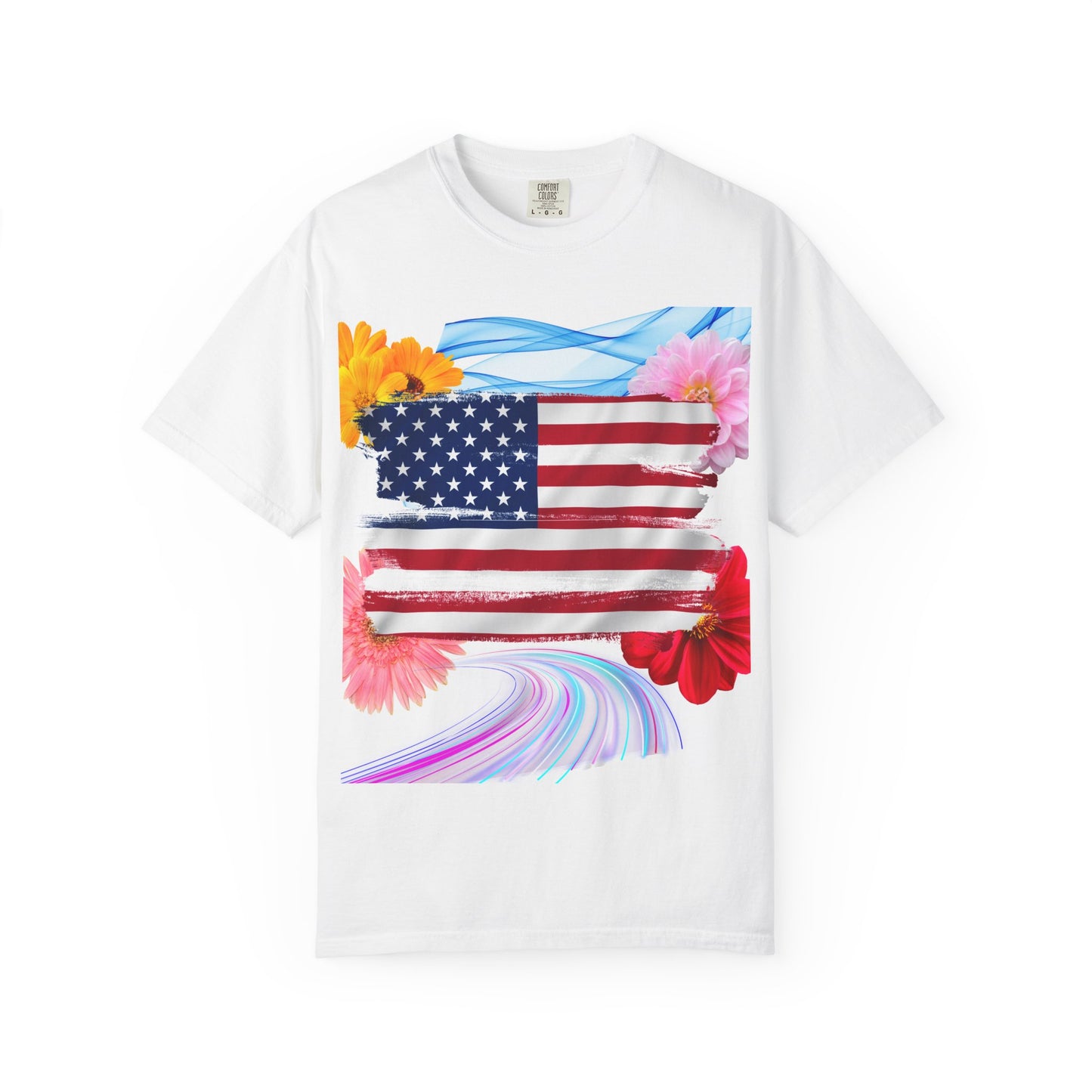 Patriotic Floral Unisex T-Shirt