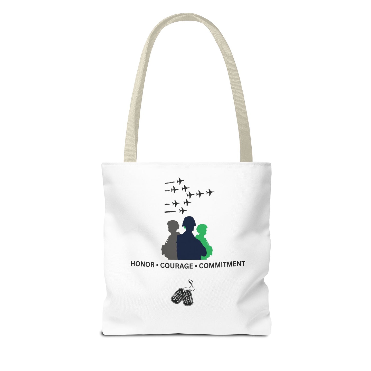 Honor Courage Commitment Tote Bag
