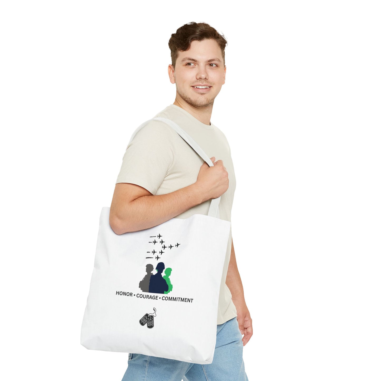 Honor Courage Commitment Tote Bag