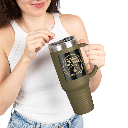 Freedom Fuel Tank Insulated Travel Mug - 40oz Coffee Cup for Adventurers