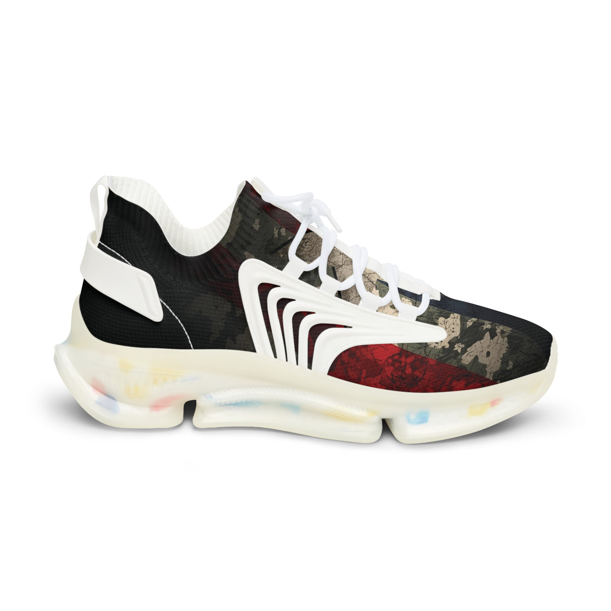 Men's Mesh Sneakers — Vintage American Flag Athletic Shoes