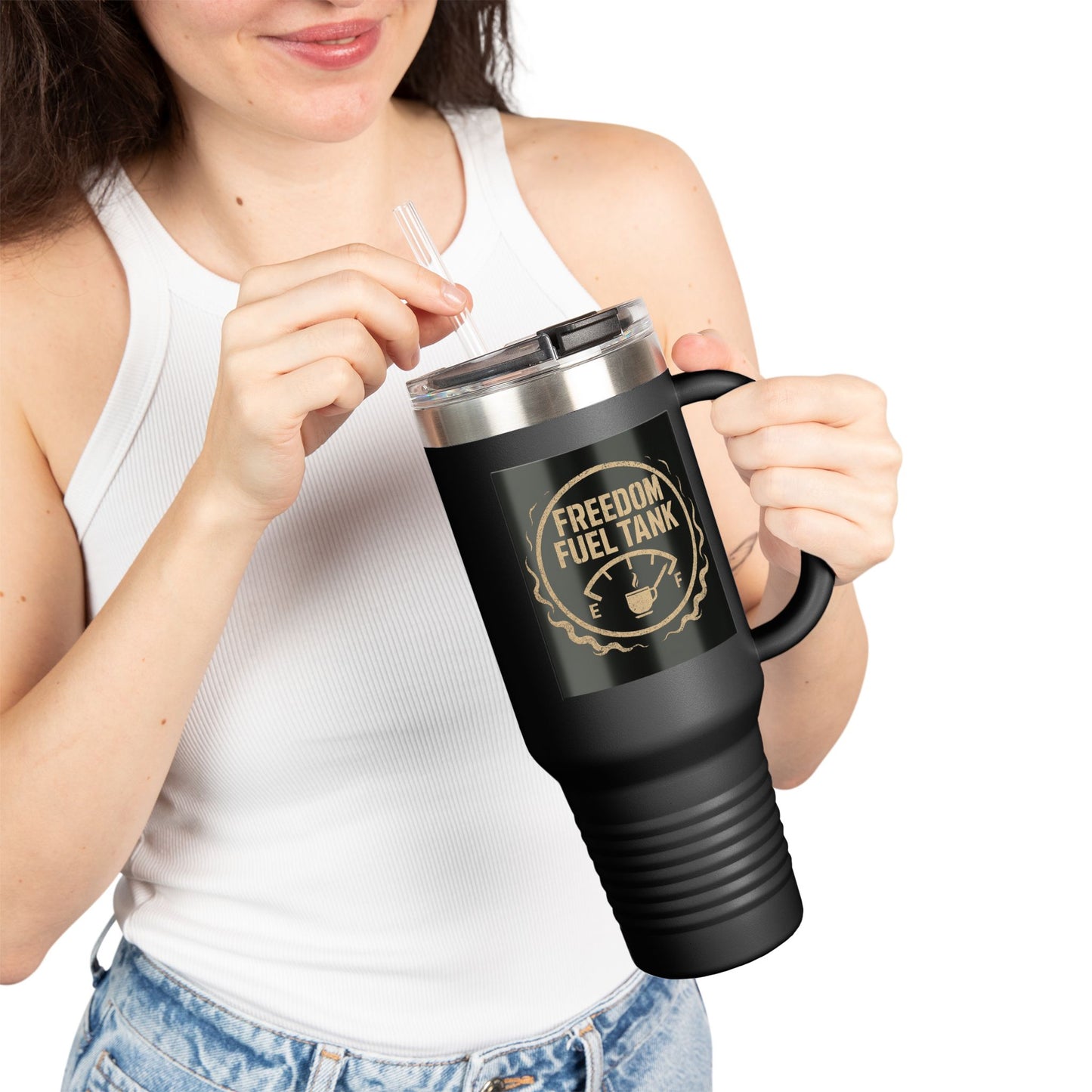 Freedom Fuel Tank Insulated Travel Mug - 40oz Coffee Cup for Adventurers