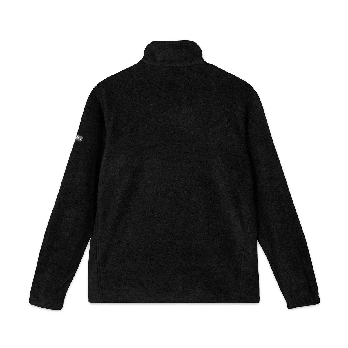 Embroidered Dark Grey Fleece Jacket — Subtle Leaf Chest Logo