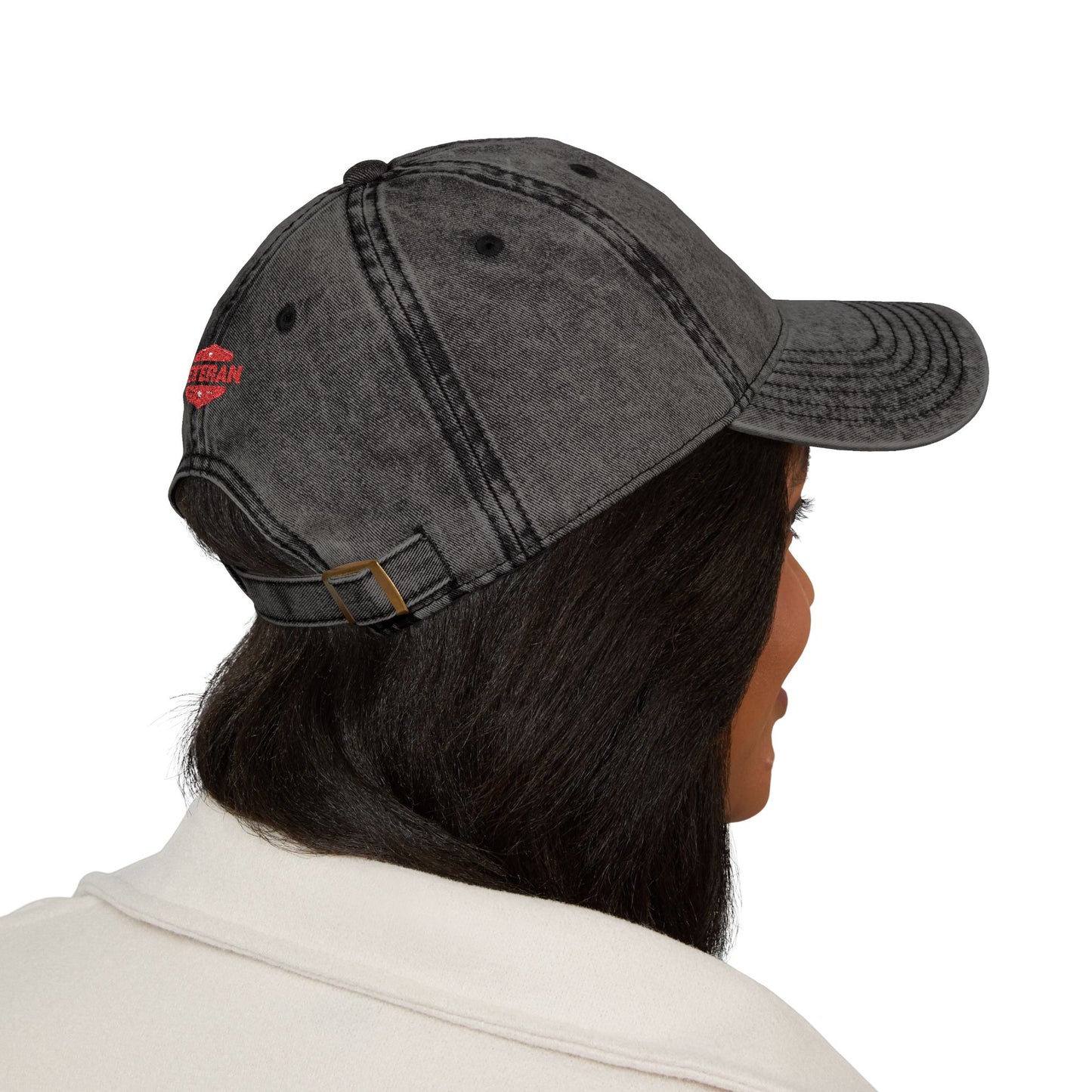 Veteran Kiss Embroidered Vintage Cap