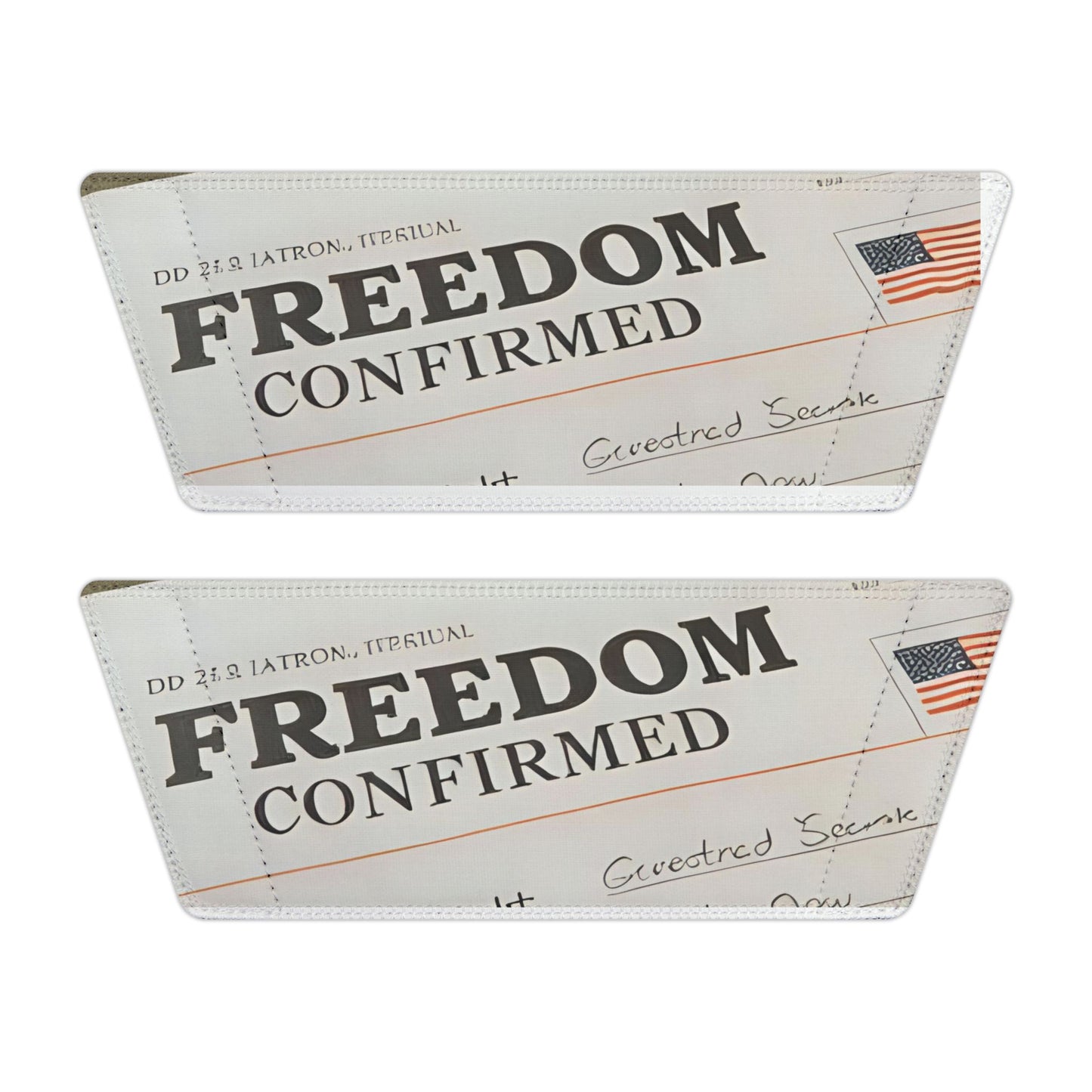 Freedom Unconfirmed Men's Slide Sandals — Removable Strap, Newspaper Print