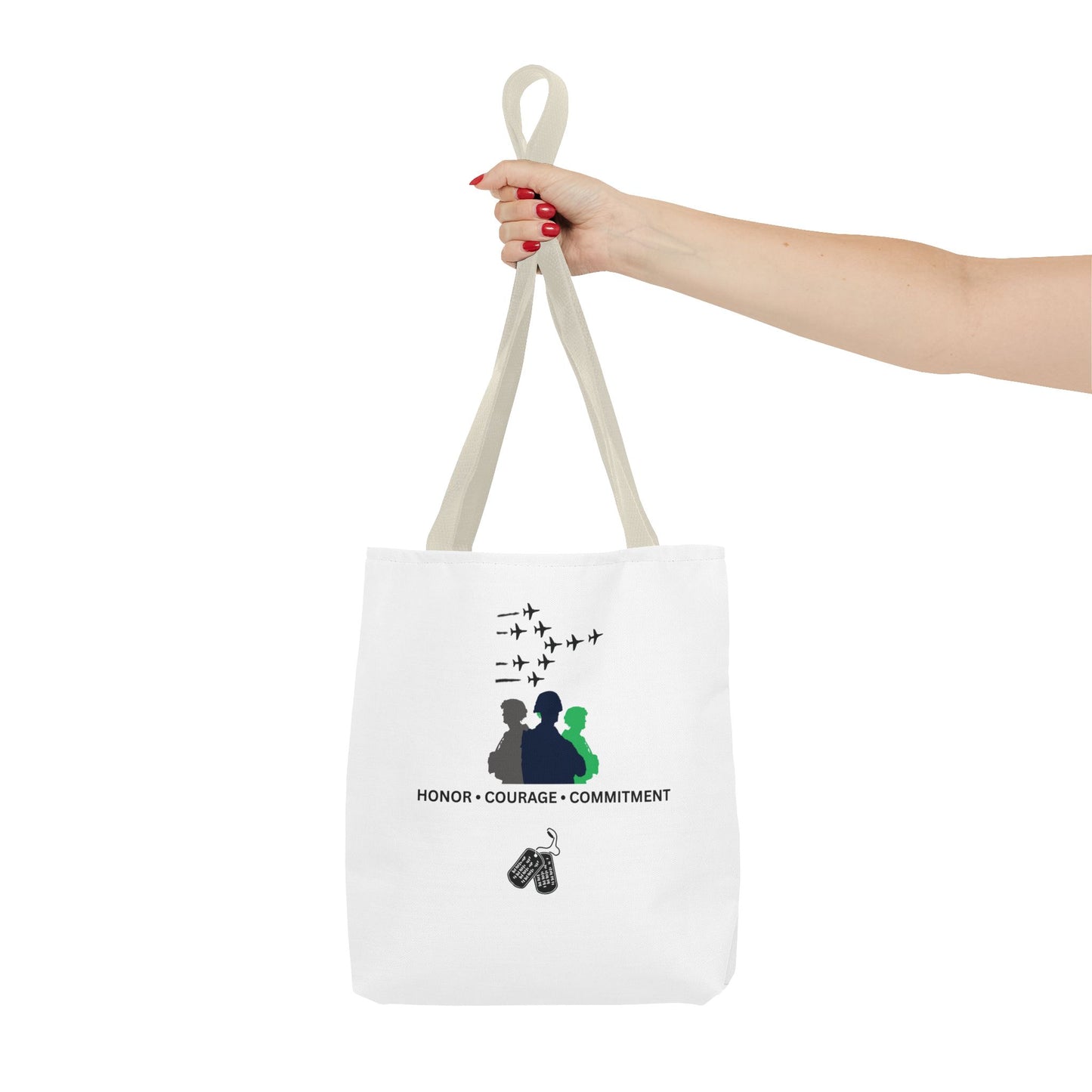 Honor Courage Commitment Tote Bag