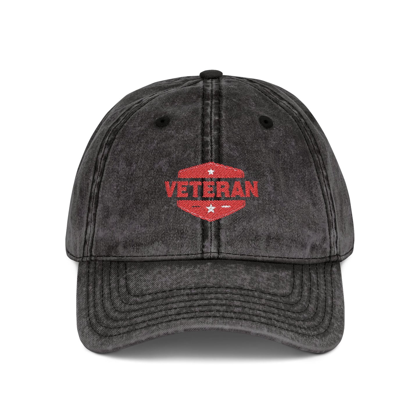 Veteran Kiss Embroidered Vintage Cap