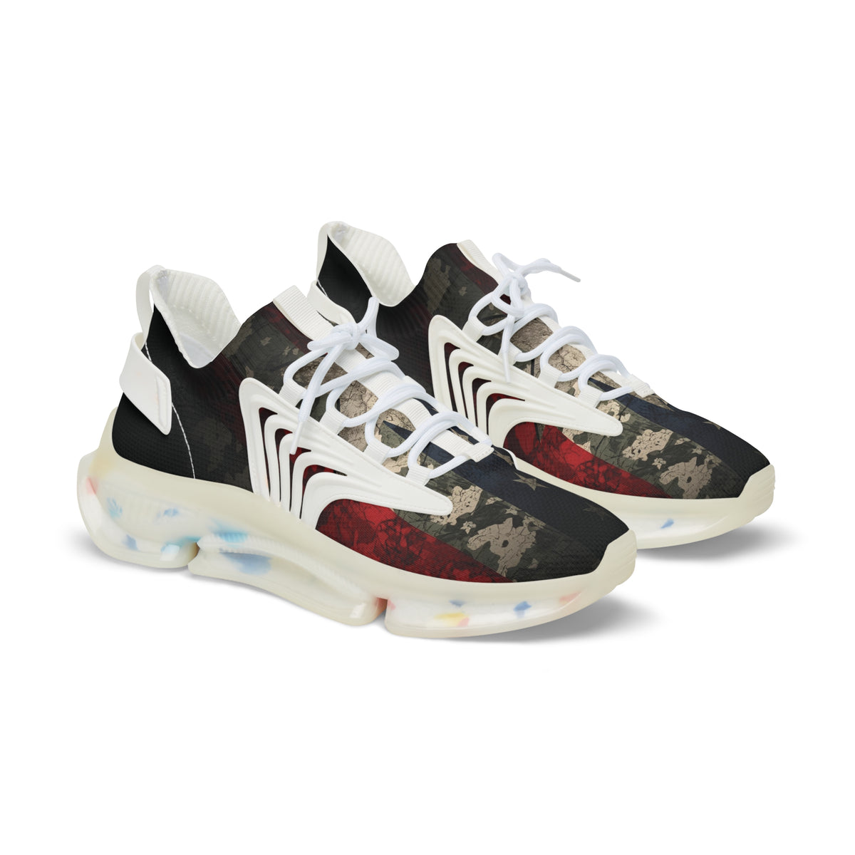 Men's Mesh Sneakers — Vintage American Flag Athletic Shoes