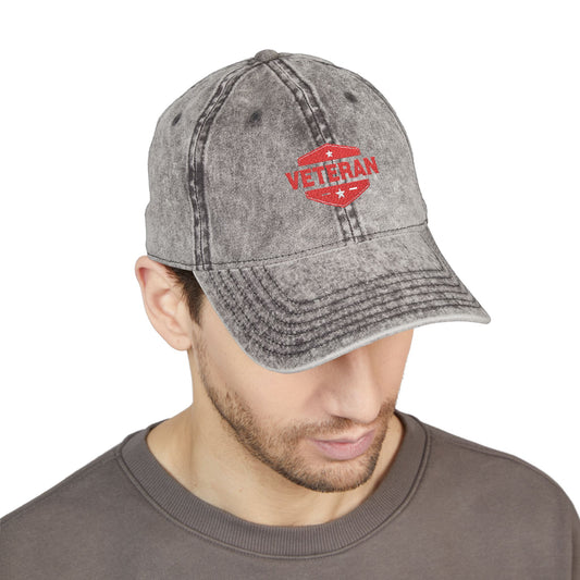 Veteran Kiss Embroidered Vintage Cap