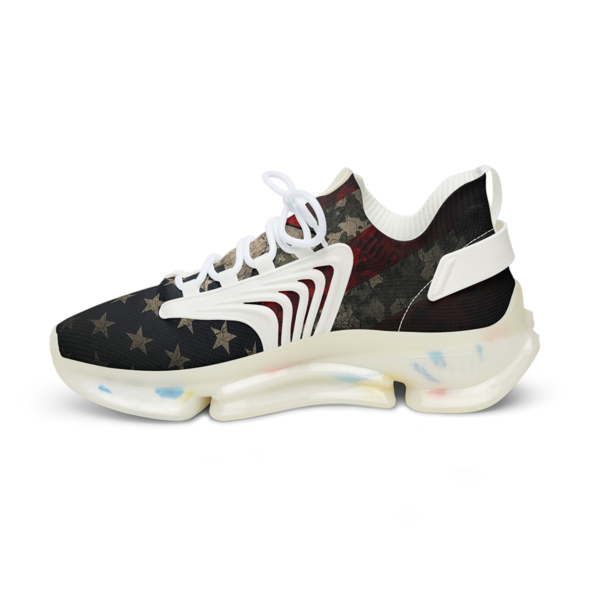 Men's Mesh Sneakers — Vintage American Flag Athletic Shoes