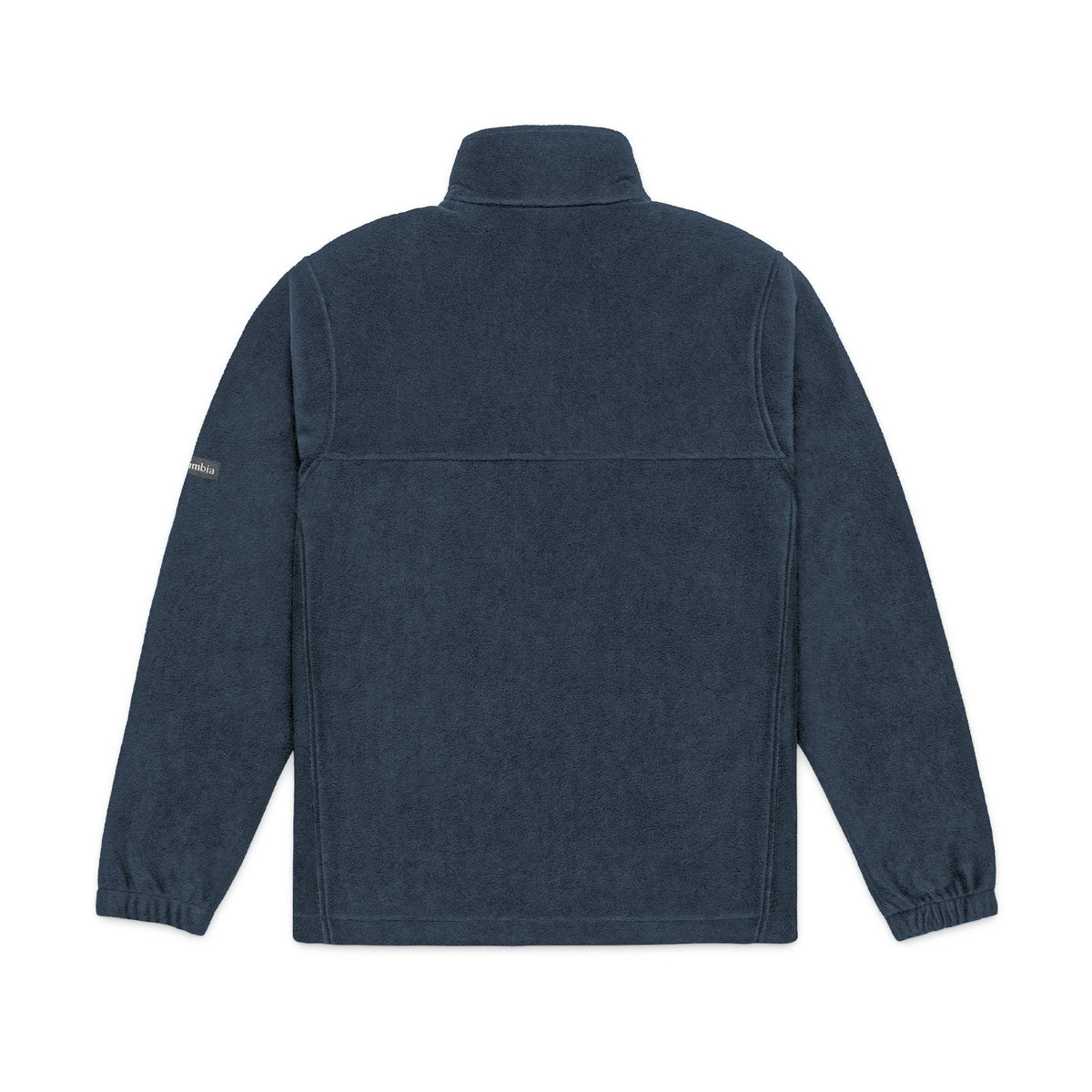 Embroidered Dark Grey Fleece Jacket — Subtle Leaf Chest Logo