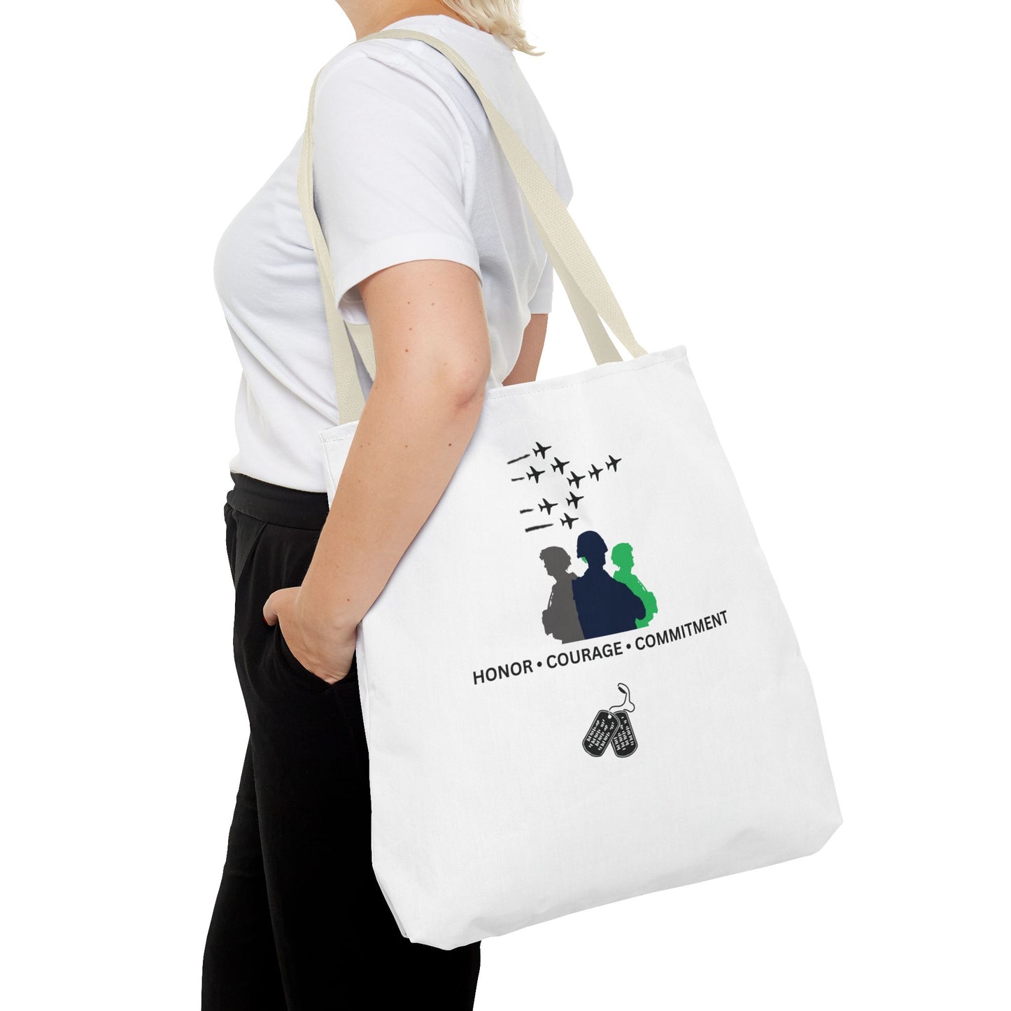 Honor Courage Commitment Tote Bag