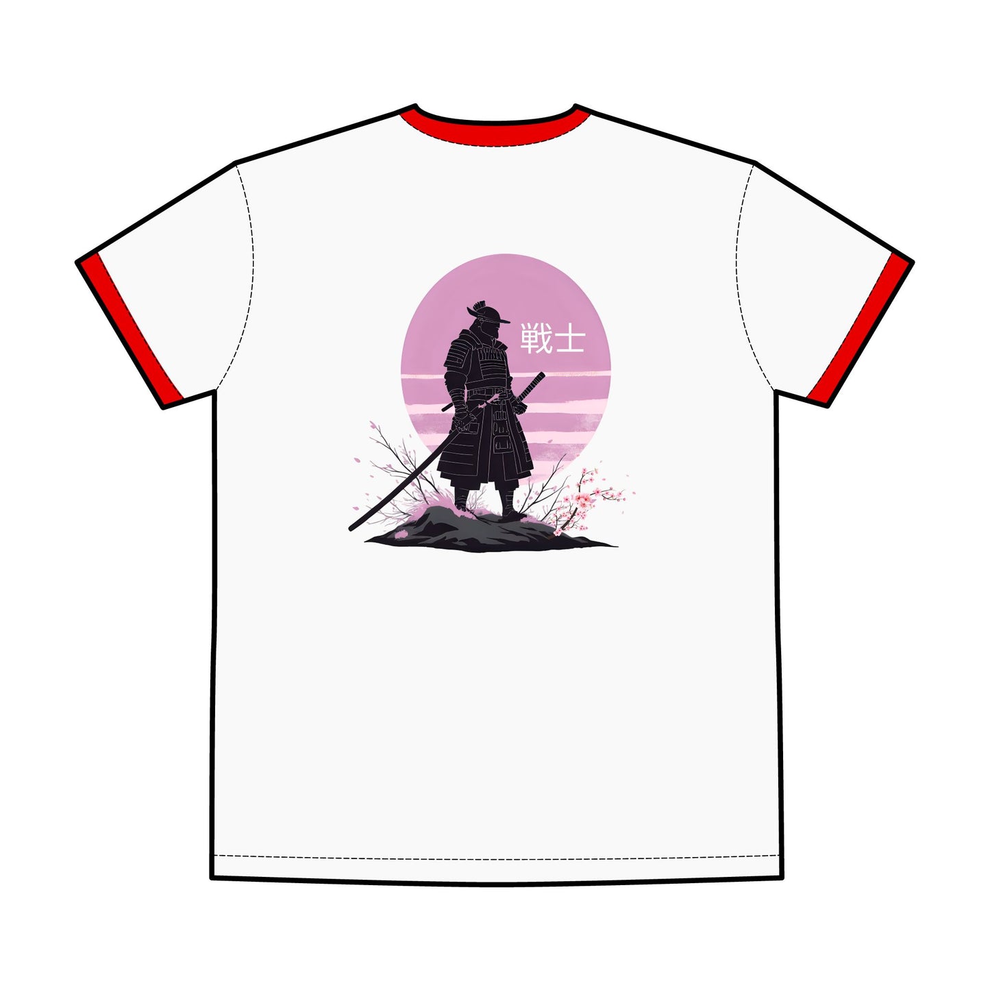 Samurai Graphic Ringer Tee – Men's Vintage Style T-Shirt