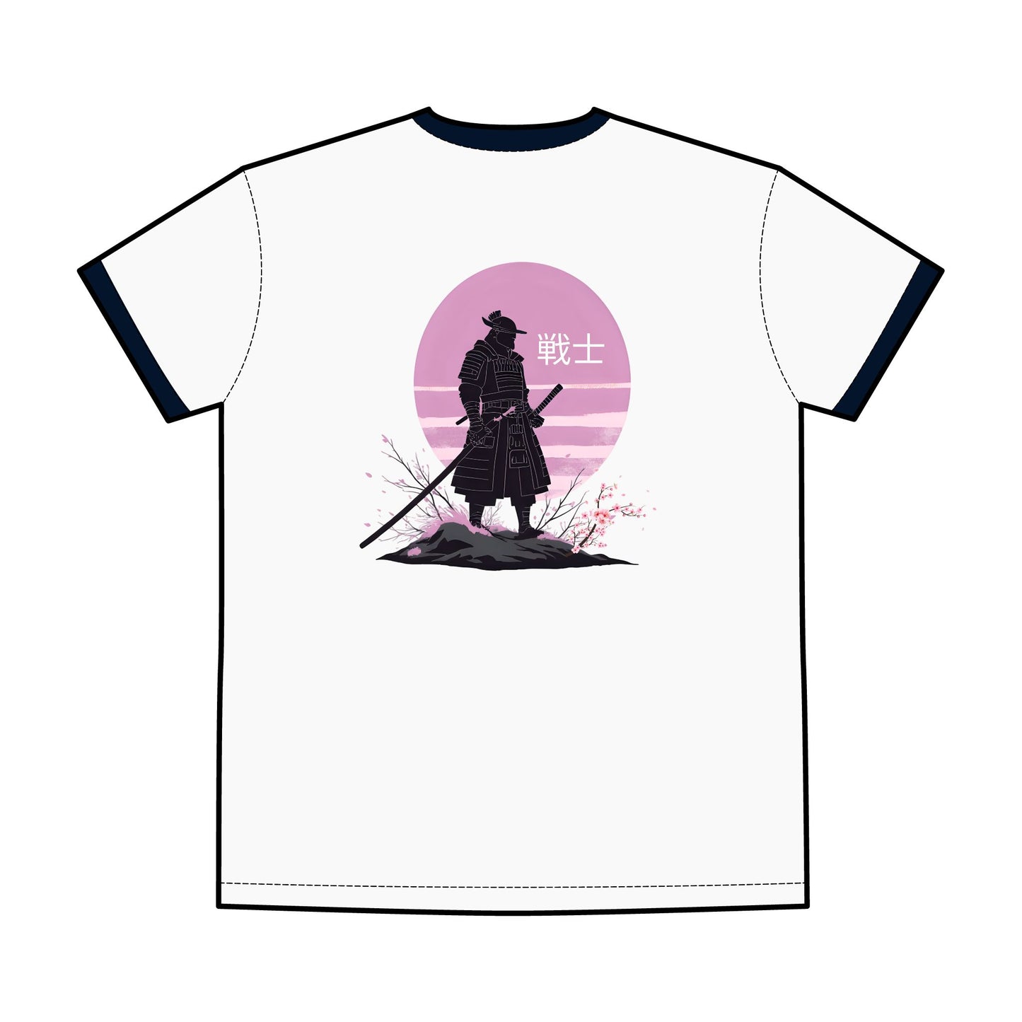 Samurai Graphic Ringer Tee – Men's Vintage Style T-Shirt