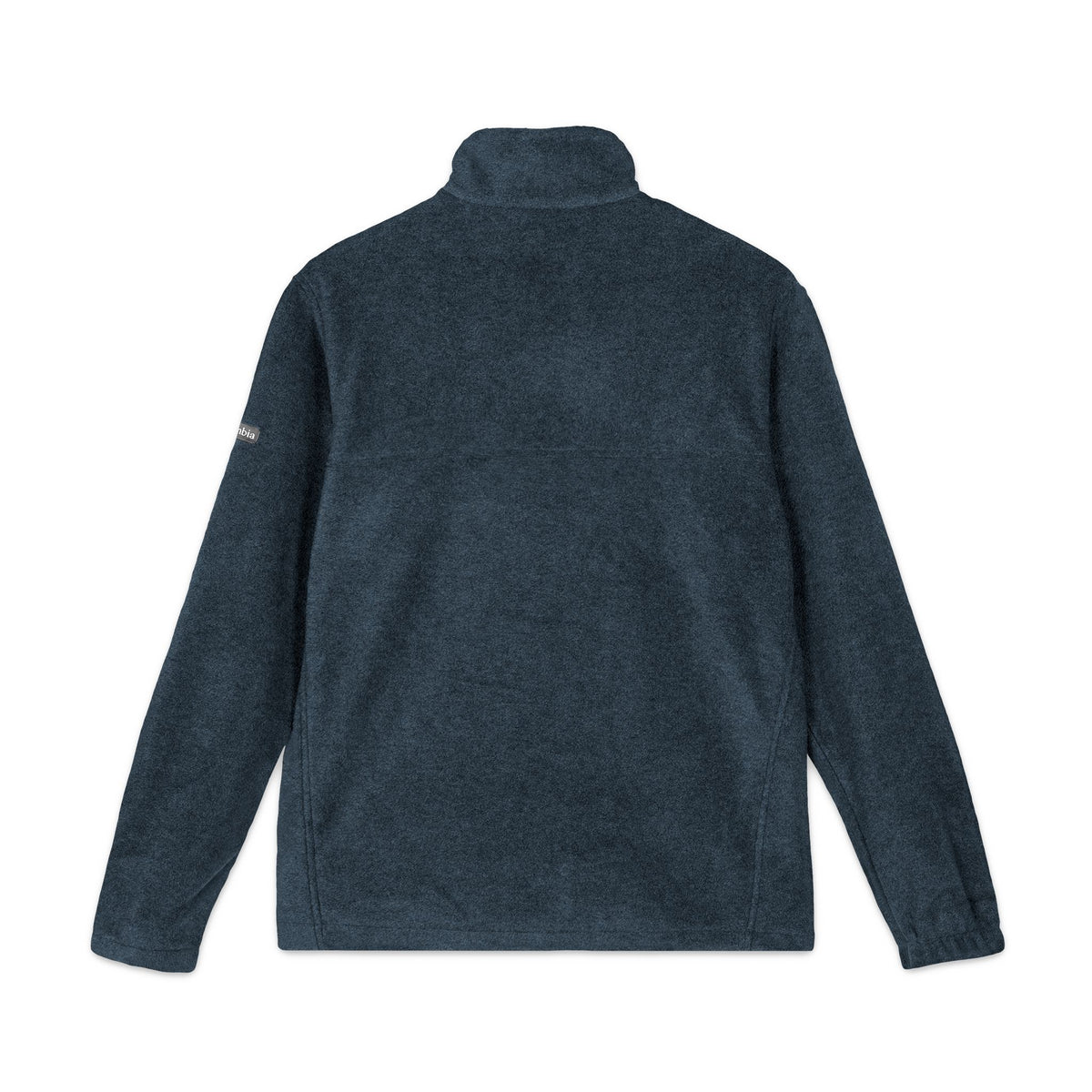 Embroidered Dark Grey Fleece Jacket — Subtle Leaf Chest Logo