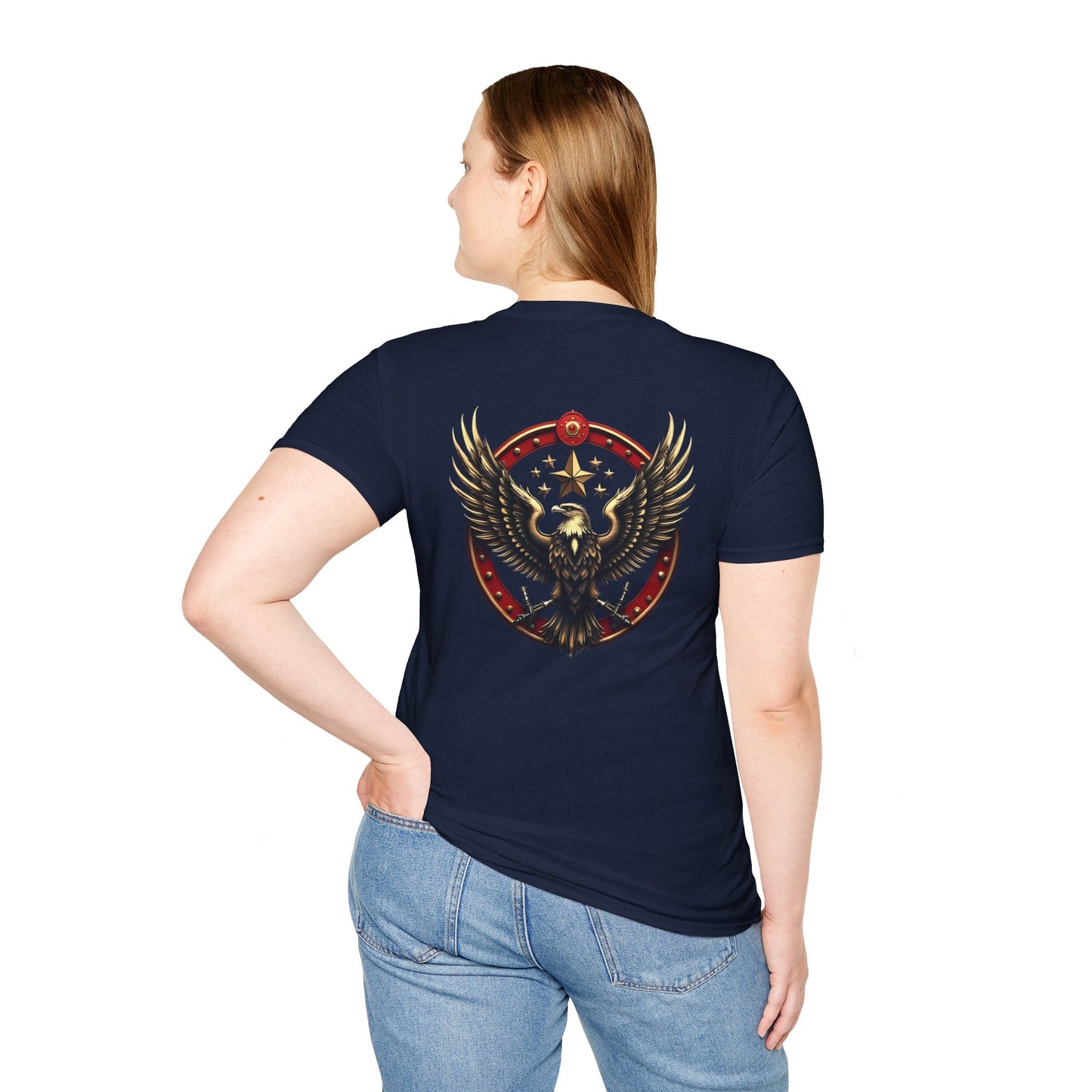 Eagle Emblem T-Shirt — Retro Patriotic Spread Wing Graphic Tee