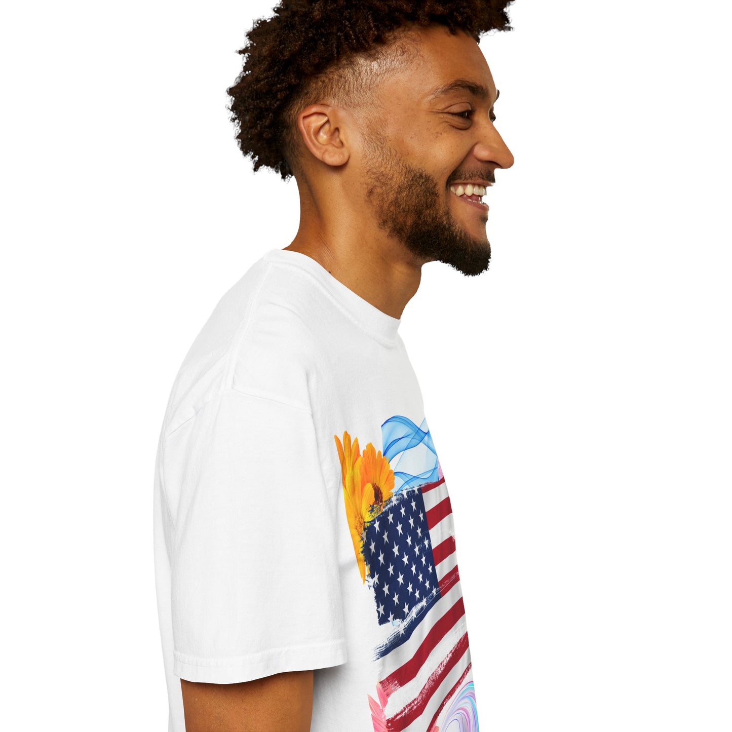 Patriotic Floral Unisex T-Shirt