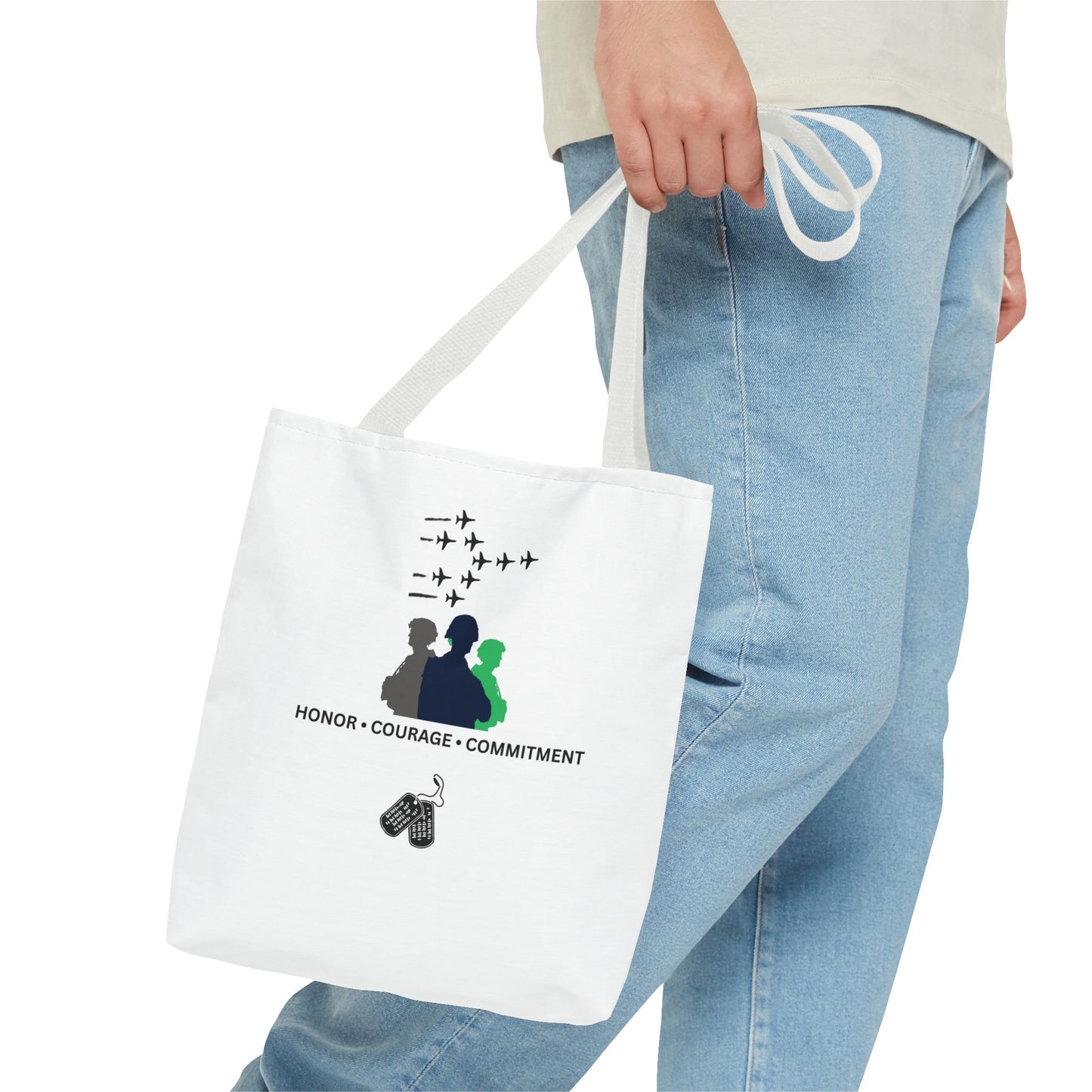 Honor Courage Commitment Tote Bag